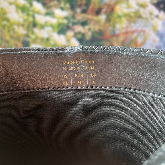 Aldo Black Leather Heeled Booties - Picture 2 of 4